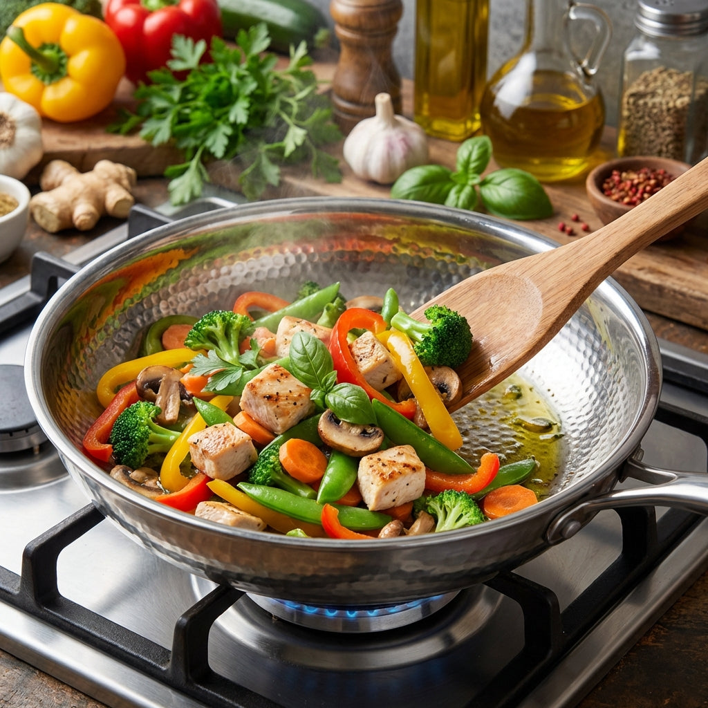 Titanium Gehamerde Pan Pro Duo-set