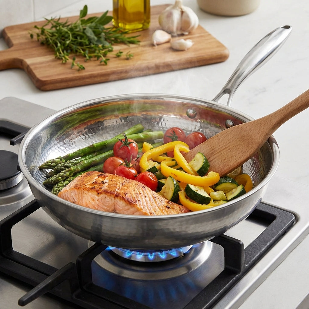 Titanium Gehamerde Pan Pro Duo-set