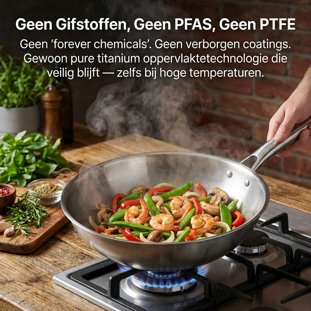 Titanium Gehamerde Pan Pro Duo-set