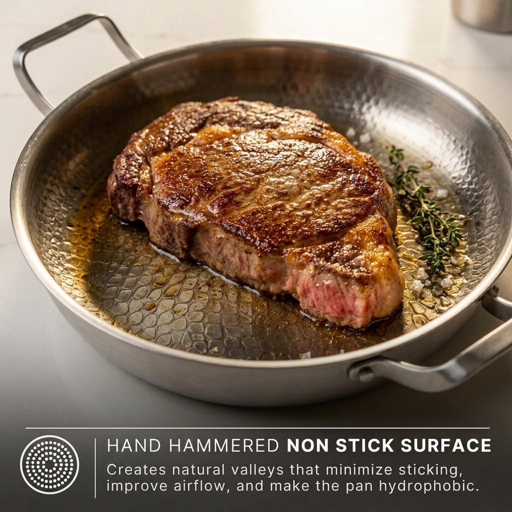 Pure Titanium Sauté Pan with Two Handles