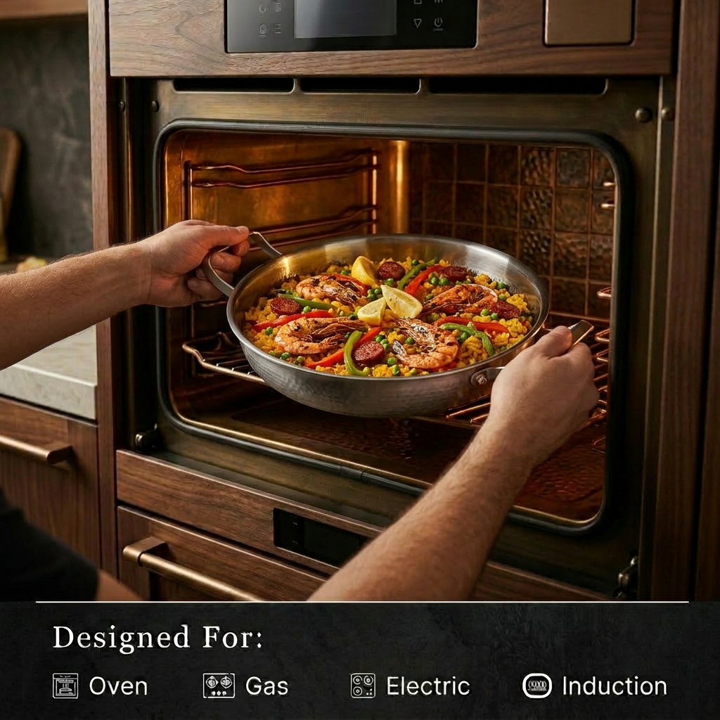 Pure Titanium Sauté Pan with Two Handles