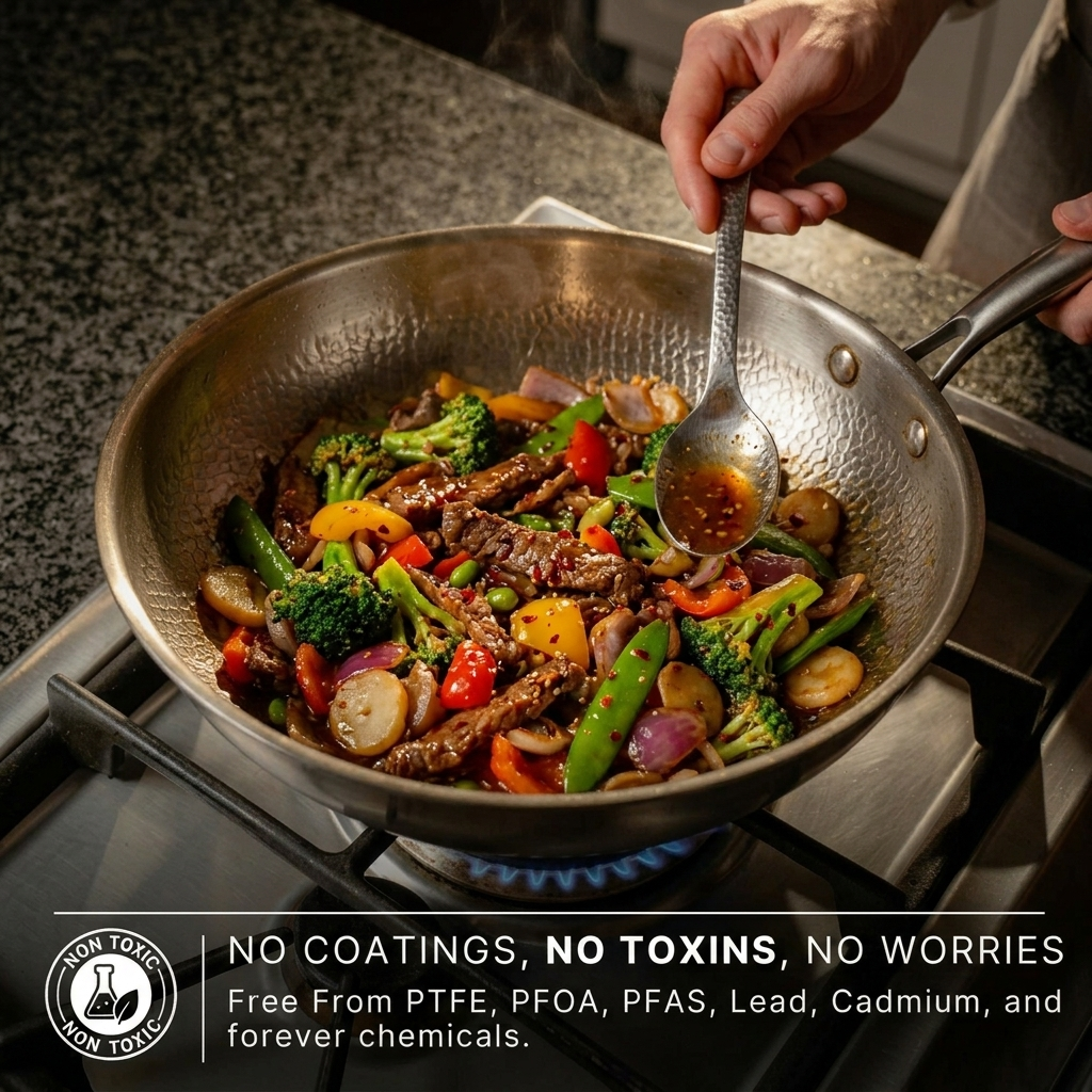 Pure Titanium Wok Pan Pro